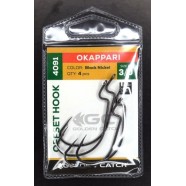 Гачки для риби, GC Offset Okkapari 4091, 4шт/уп, колір BN, №3/0